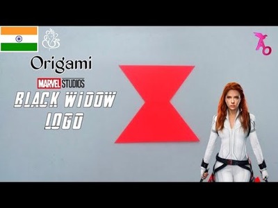 DIY Origami Black Widow Logo | Natasha Romanoff | Scarlett Johansson | Diy #BlackWidow logo | #diy