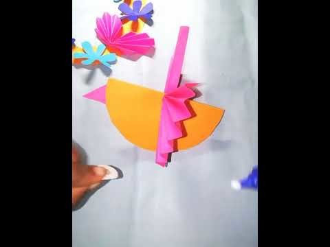 DIY paper bird from  paper. craft ldea