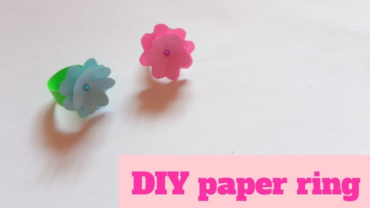 DIY paper flower ring. How to make paper flower ring #easy #diy #papercraft