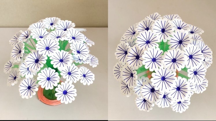 DIY-Paper flowers Guldasta made with Empty Plastic bottles. Paper ka Guldasta Banane ka Tarika
