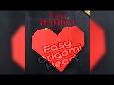 (DIY) Short Origami Craft | Paper Craft | Easy Origami Heart | Origami Valentine's Day