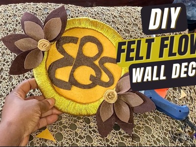DIY TIME! HOW I MADE MY FELT FLOWER WALL DECOR #walldecor #feltflower #diyhomedecor