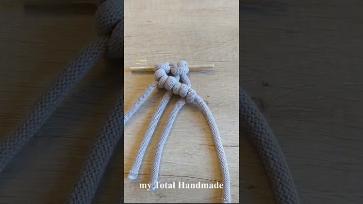 Double half hitch knot: the most difficult macrame knot for beginners made simple #shorts