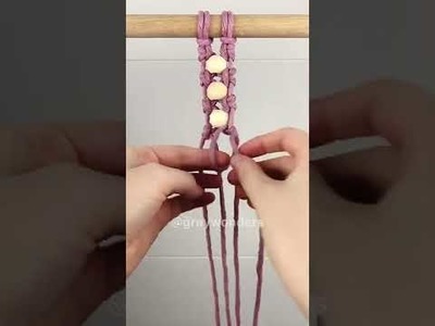 EASY Macrame Pattern with beads! #shorts