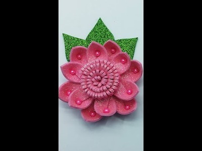 Foam Flowers | Foamiran Flower | Glitter Flower | DIY Crafts #shorts