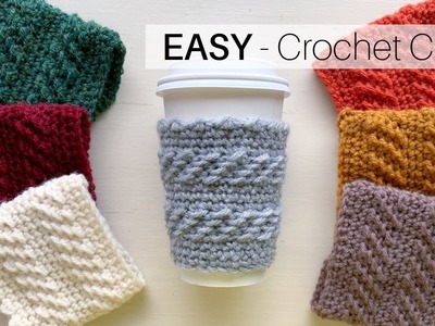 Get the Perfect Texture for Your Crocheted Cup Cozy with Just a Few Simple Stitches!