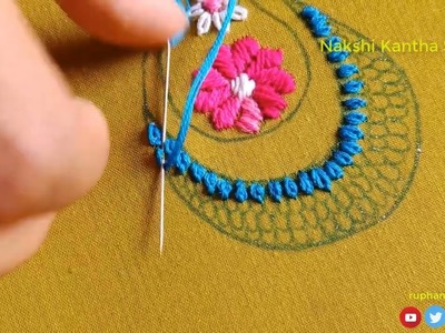 Hand Embroidery.New Arrive Allover design stitching tutorial for dress.Kurti.orna #83,How to sewing