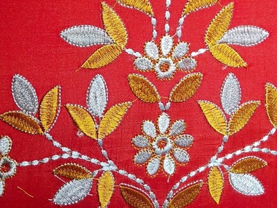 Hand embroidery work.