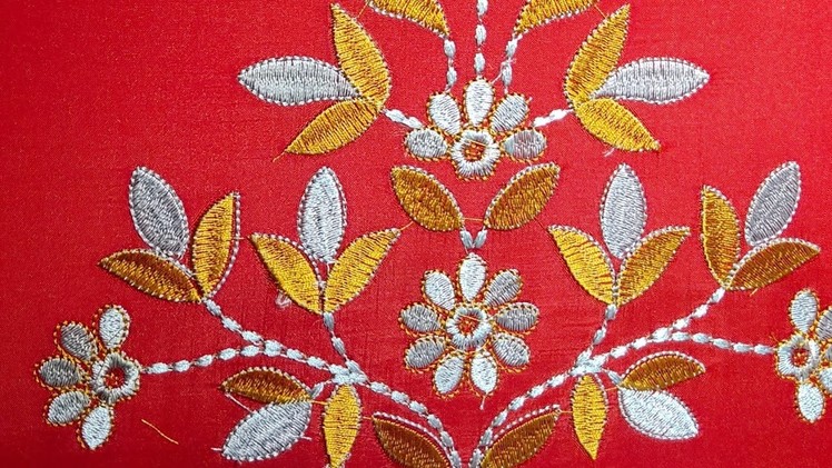 Hand embroidery work.