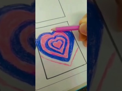 Heart! card and flower card DIY colour pencil #colour #diy