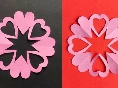 Heart Shape Paper Design | Paper Heart Cutting | Heart Shape Paper Craft Wall Hanging | Paper Craft