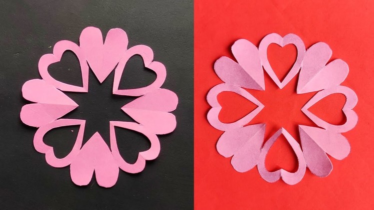 Heart Shape Paper Design | Paper Heart Cutting | Heart Shape Paper Craft Wall Hanging | Paper Craft