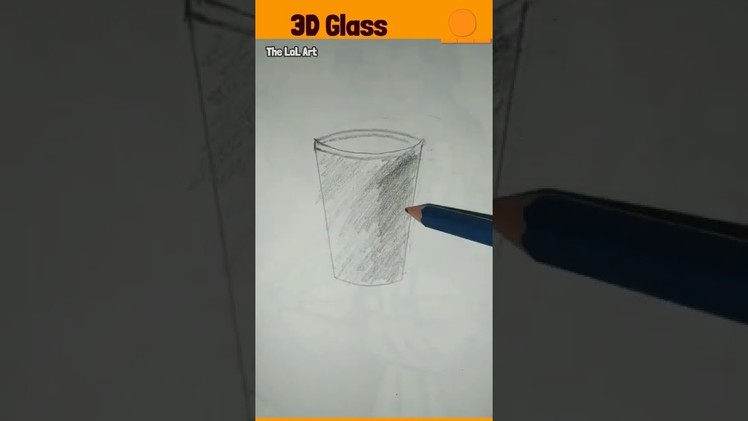 How To Draw 3D Glass for beginners|#shorts|#the_lol_art|
