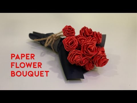 How to fold paper flower Bouquet. Origami Rose Bouquet