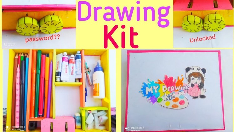 How to make a Drawing kit With Secret password | My drawing kit | Nisha art & craft | #youtube