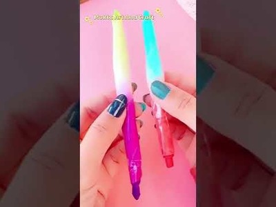 How to make Dual Color Markers | Two Color Pen at home #Shorts