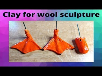 How to make duck feet out of polymer clay || Polymer clay for needle felting || Clay tutorial
