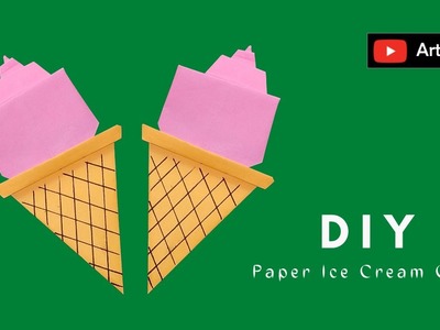 How To Make Easy Paper ICE CREAM | DIY Paper Ice Cream Cone | Origami Craft for Kids