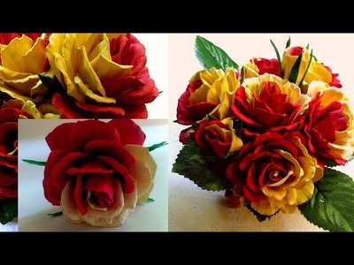 How to Make Foam Rose Flower | Handmade Foam Flower DIY Flower