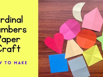 HOW TO MAKE: Ordinal Numbers Paper Craft for Kids • Math • Art Activity