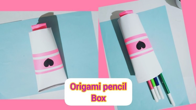 How to make pencil box at home ll diy pencil box idea ll origami pencil box #shorts #youtubeshorts