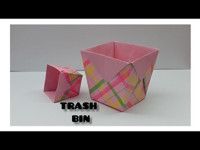 How to make Trash Bin with Paper?Origami Trash Bin|Come fare la pattumiera con la carta|#diy|#shorts