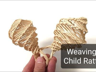 How to weave a child rattle from rattan, craft, DIY