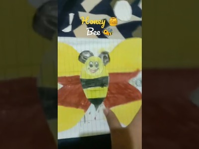 I made honey bee with help of paper this is paper craft #anshaks #shorts #ytshorts #papercraft
