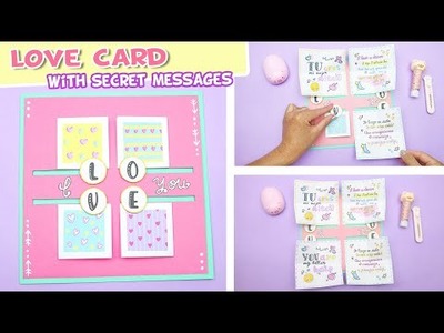 LOVE CARD with SECRET MESSAGES - Valentine's Day - Easy to do it | aPasos Crafts DIY