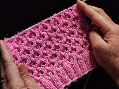 Open work knitting design for top, jacket, cardigan etc.