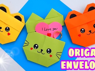 Origami Paper Bear and Cat | DIY Paper Envelope