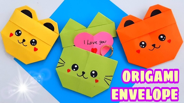 Origami Paper Bear and Cat | DIY Paper Envelope