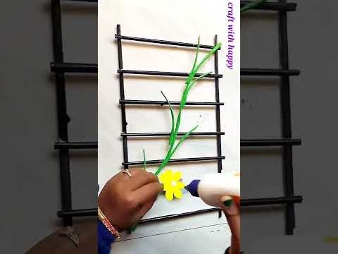 Paper flower wall hanging.Paper craft#shorts