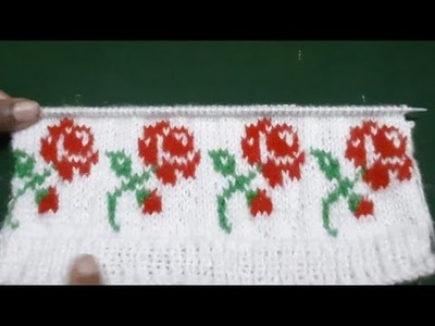 Rose flower  Border  Design for sweater