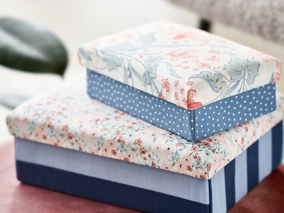Sew a patchwork fabric covered box - DIY by Søstrene Grene