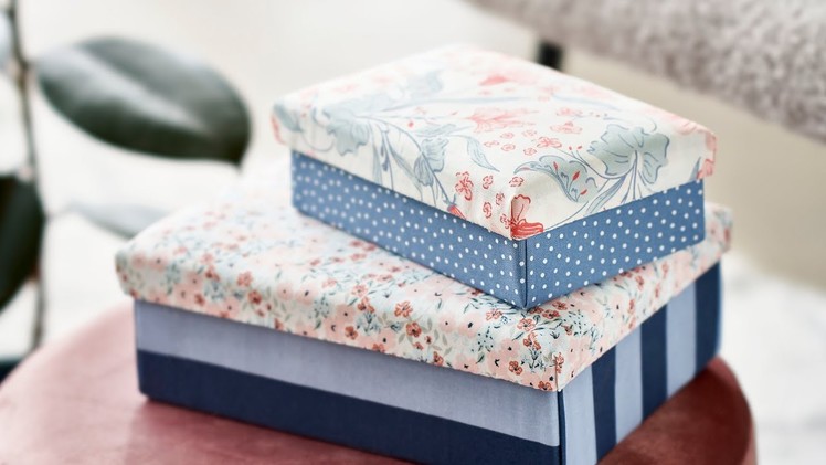 Sew a patchwork fabric covered box - DIY by Søstrene Grene