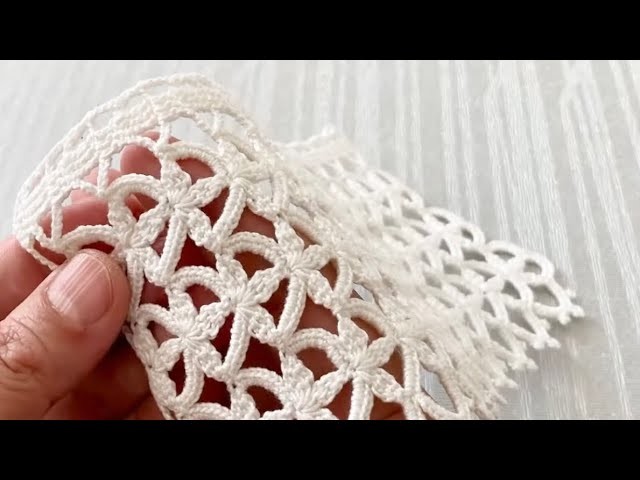 Super Beautiful Unusual Crochet Towel and Tablecloth Edging