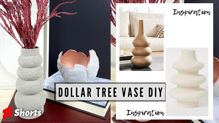 Super Easy Faux Stone Vase DIY #Shorts
