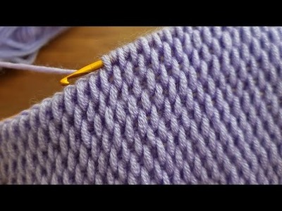 Super Easy Tunusian Knitting  Baby Blanket - Tunus İşi Şahane Kolay Örgü Modeli