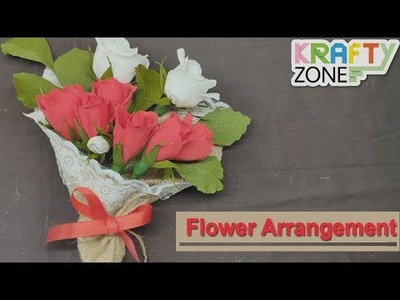 Valentine's Day Gift | Flower Arrangement | Diy Flower Gift | Simple Rose Gift for Valentine's Day