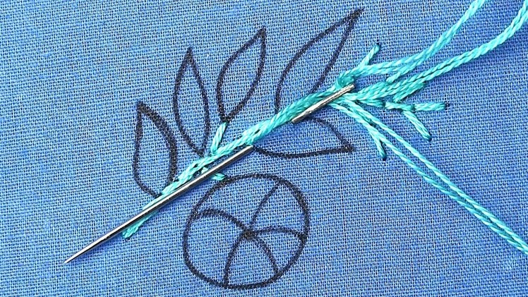 Very easy hand embroidery for beginners - step by step flower embroidery tutorial - sewing hacks