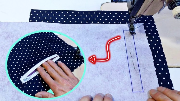 Way To Sewing a Zippered Pocket.Beautiful and Simple Pocket Sewing Technique.Pocket Sewing Tutorial