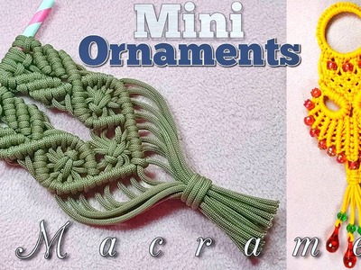 2 Best Mini macrame tutorial for beginners. DIY Macrame ornaments. Mini macrame Wall Hanging ||
