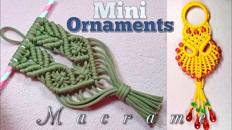 2 Best Mini macrame tutorial for beginners. DIY Macrame ornaments. Mini macrame Wall Hanging ||