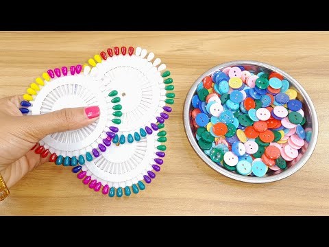 2 SUPERB WALL HANGING DECOR IDEAS USING DIY THINGS AND BUTTON | BEST OUT OF WASTE