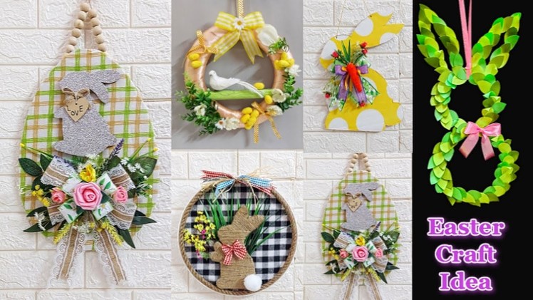 5 Easter Bunny wreath made with simple materials | DIY Low budget Easter décor idea ????25