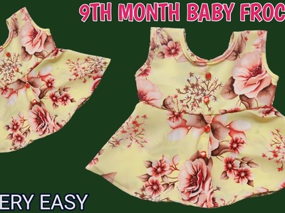 9 Month Baby Dress Cutting and Stitching | 9 Month Baby Frock Design | Baby Frock Cutting