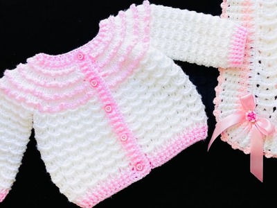 A real easy crochet cardigan sweater pattern for baby girls VARIOUS SIZES by crochet for baby