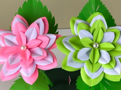 Amazing Paper Flower Making | Paper Craft | Home Decor | Paper Flowers Easy | DIY | Crafts