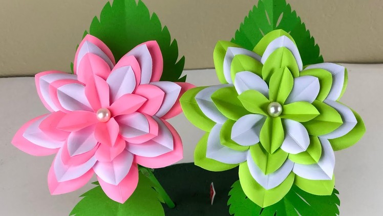 Amazing Paper Flower Making | Paper Craft | Home Decor | Paper Flowers Easy | DIY | Crafts